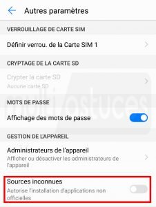 applications Android Pas sur Play Store