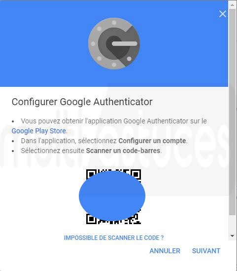 Transférer Google Authenticator