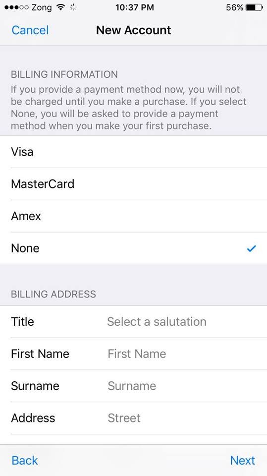 identifiant Apple sans carte de crédit