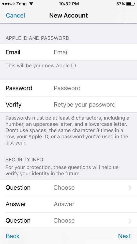 identifiant Apple sans carte de crédit