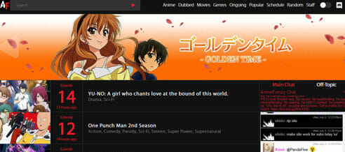 sites de streaming d'anime